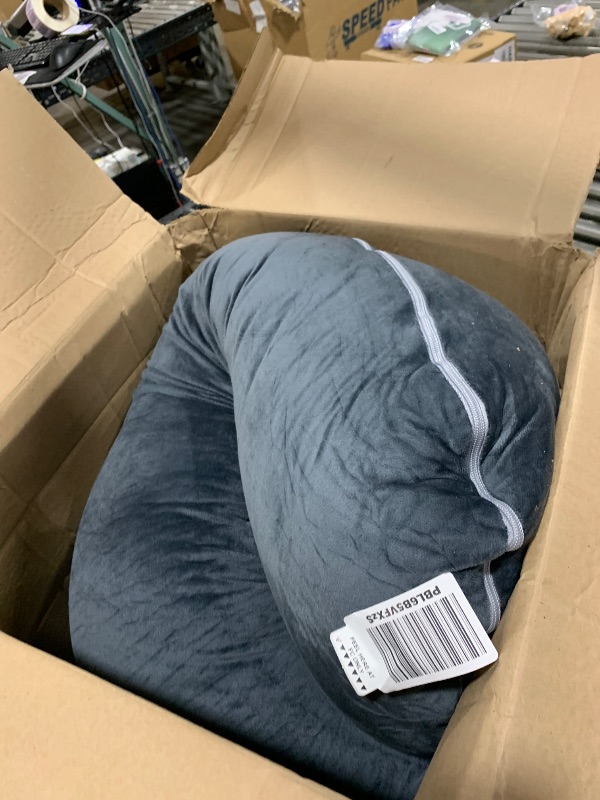 Photo 1 of ALLOPERA Pregnancy Pillow, Full Body 57 Inch Maternity Pillow with Removable Washable Cover - Sleep Support for Legs, Back, Neck, Shoulder, HIPS, Belly for Pregnent Women, Black Grey Velvet Cover