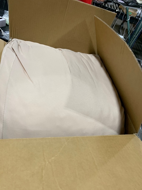 Photo 1 of Summsun Patio Furniture Cushions Replacement Set of 2, Outdoor Deep Seat Couch Cushion and Backrest Pillow with Waterproof Removable Cover for Sectional Sofa Set, 25.6 x 25.6 Inch, Cream