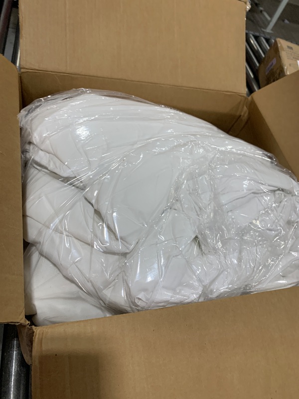 Photo 1 of STWIENER Soft Oversized King Comforter 120"x120" Lightweight Quilted Down Alternative All Season 8 Corner Tabs Fluffy Breathable Microfiber White