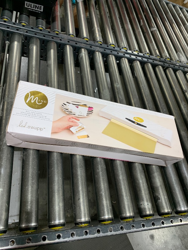 Photo 1 of Heidi Swapp Minc Wheel Foiling Machine Laminator Applicator & Starter Kit,12 inch, White, Includes Transfer Folder, Gold Foil Sheet and 3 Tags, Make Cards, Invitations, and More