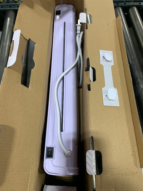 Photo 1 of Heidi Swapp Minc Wheel Foiling Machine Laminator Applicator & Starter Kit,12 inch, White, Includes Transfer Folder, Gold Foil Sheet and 3 Tags, Make Cards, Invitations, and More