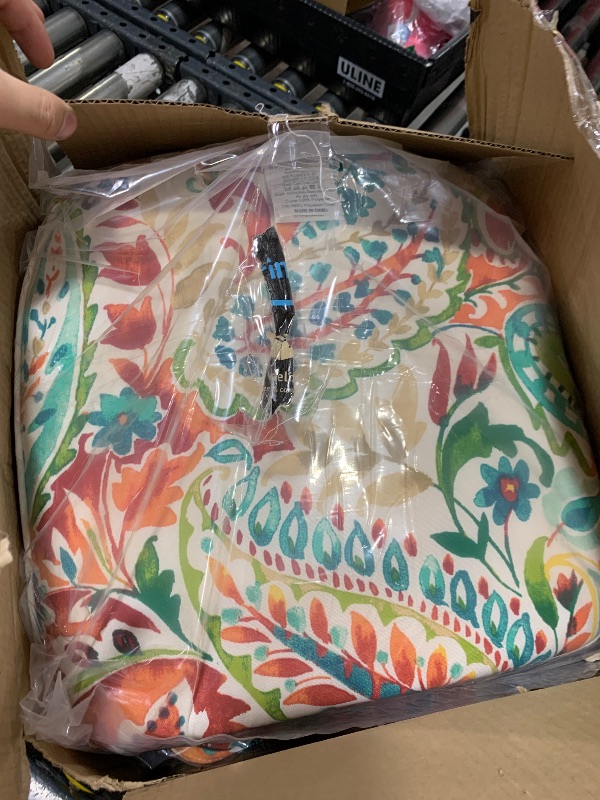 Photo 1 of DYTXIII Set of 4 Outdoor Chair Cushions with Ties,Water Repellent Patio Chair Pads 17"x 16" for Outdoor Furniture,Round Corner Seat Cushions for Garden Yard Kitchen Pretty Paisley