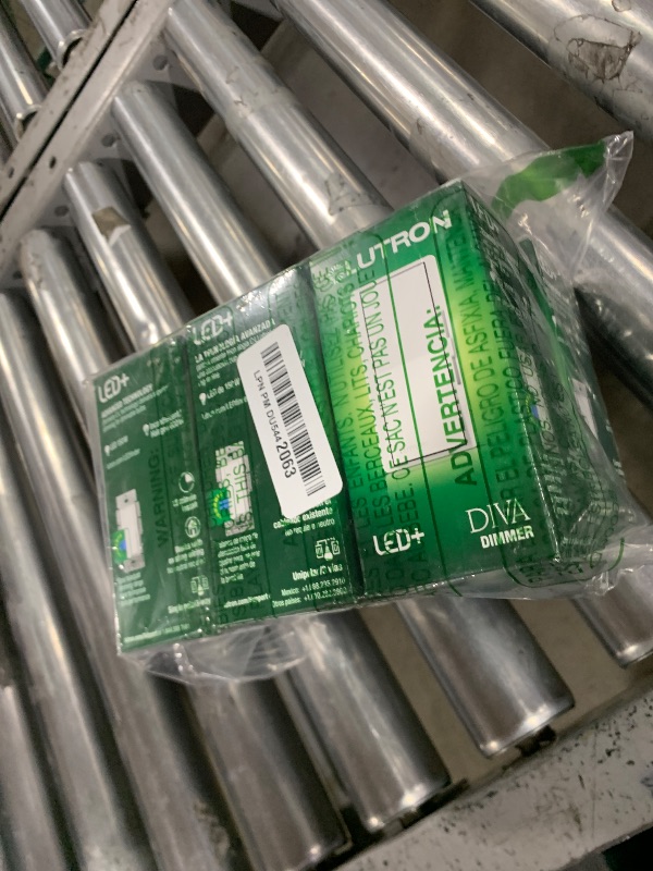 Photo 1 of Lutron Diva LED+ Dimmer Switch for Dimmable LED, Halogen and Incandescent Bulbs, 150 Watt, Single-Pole or 3-Way, DVCL-153P-WH-6, White, 6 Pack