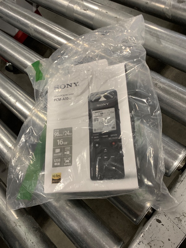 Photo 1 of Sony PCM-A10 High-Resolution Audio Recorder with 16GB Memory, Built-in Stereo Microphone, and FLAC Audio Playback Support (Black)