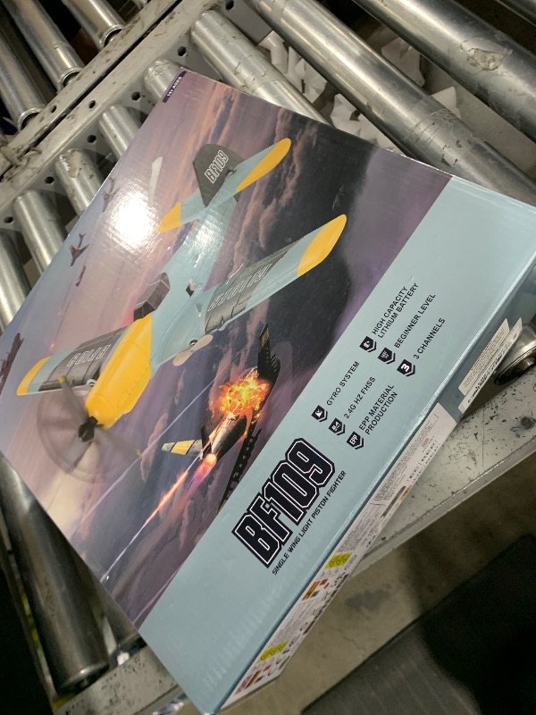 Photo 1 of Toileum RC Plane, 3 Channel Remote Control Airplane, 6-axis Gyro Stabilizer BF-109 RTF RC Airplane with 2 Batteries, Easy to Fly for Beginners Adults and Kids