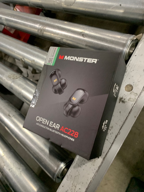 Photo 1 of Monster Open Ear AC228 Wireless Headphones, Clip-On Earbuds, Adaptive Comfort, Immersive Audio, Bluetooth 6.0 Open Ear Earphones with ENC Clear Call, 30H Playtime, IPX5 Water Resistant, Black