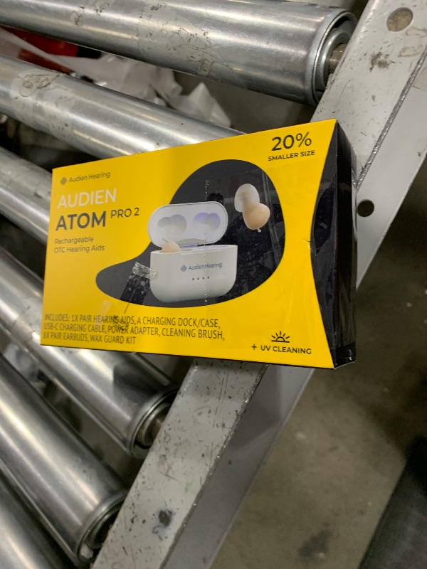Photo 1 of Audien ATOM PRO 2 Wireless Rechargeable OTC Hearing Aid, Premium Comfort Design and Nearly Invisible