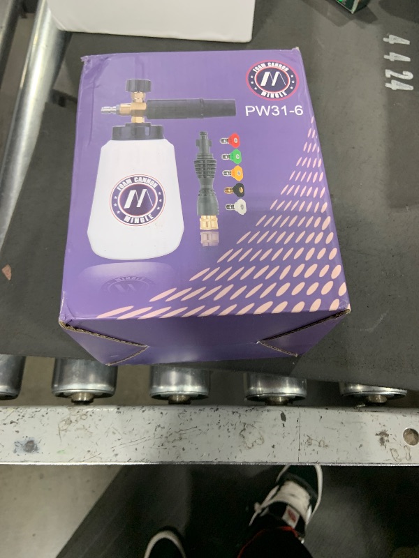 Photo 1 of M MINGLE Foam Cannon, Compatible with Portland Husky and Ryobi Pressure Washer, with 5 Nozzle Tips, 1/4 Inch Quick Connector