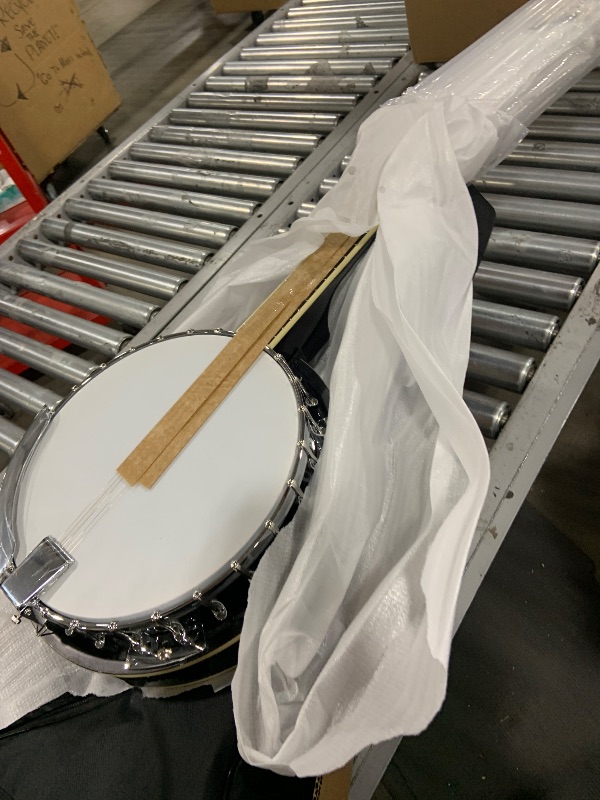 Photo 1 of ADM Banjo 5 String Full Size Banjoes Set, 38 Inch Beginner Banjo Kit with Resonator, Remo Drum Head, Open or Closed Back, Gift Package Free Lessons Starter Accessories for Adults Teenager, Black