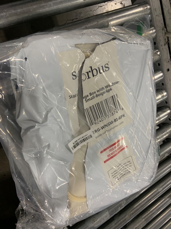 Photo 1 of Sorbus Storage Bins with Metal Frame - Stackable & Foldable Clothes Organizer Bags - Oxford Fabric Storage Containers with Large Clear Window & Carry Handles, Bedroom Organization for Bedding & Linen