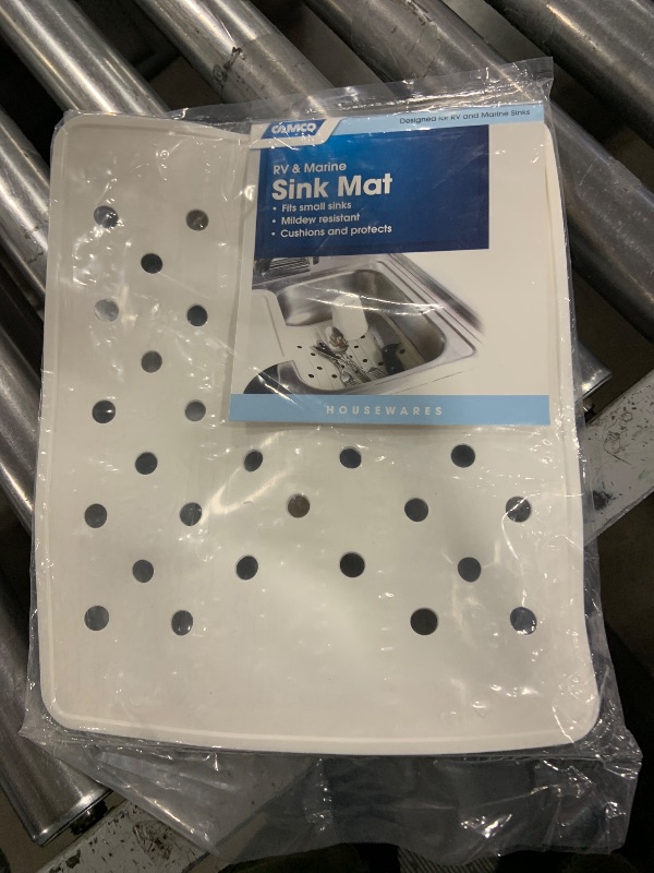 Photo 1 of Camco 43720 RV & Marine Sink Mat, White