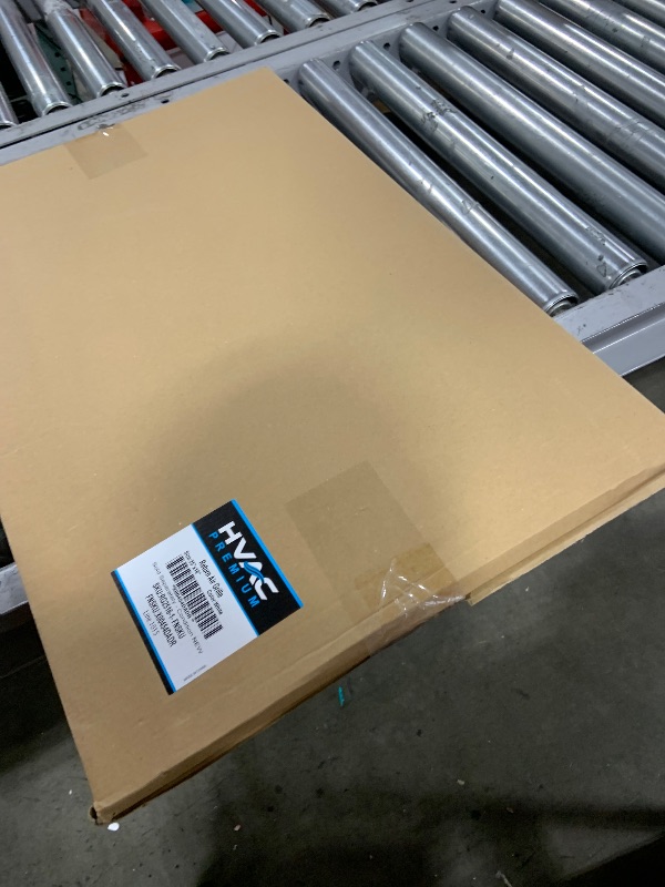 Photo 1 of HVAC Premium 25'' x 16'' [Duct Opening] Flat Stamped Steel Return Air Grille - Sidewall and Ceiling - HVAC Vent Duct Cover - White [Outer Dimensions: 26.75''w X 17.75''h]
