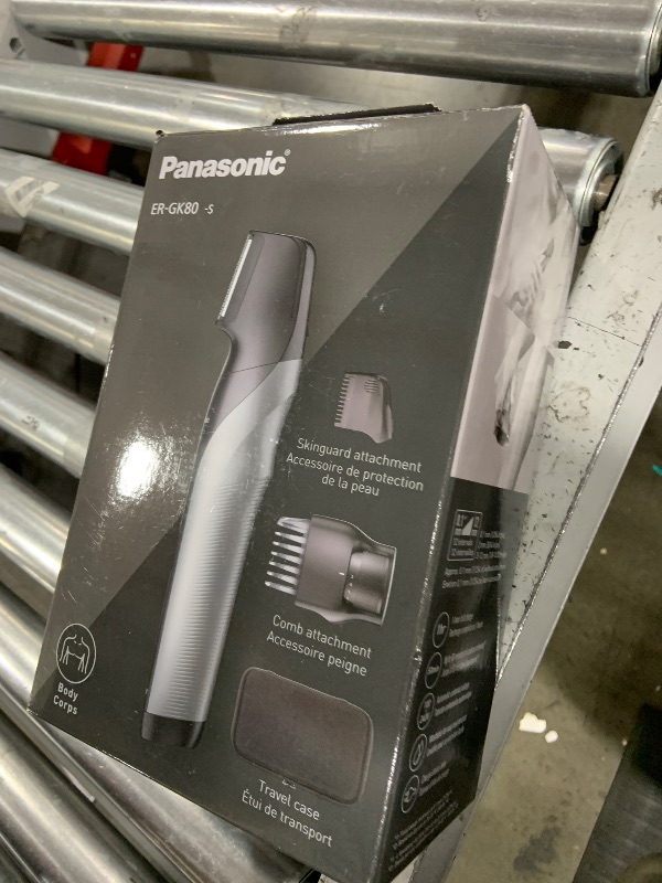 Photo 1 of Panasonic Body Groomer for Men and Women, Unisex Wet/Dry Cordless Electric Body Hair Trimmer with 2 Comb Attachments, Multi-Directional Shaving in Sensitive Areas - ER-GK80-S (Black)