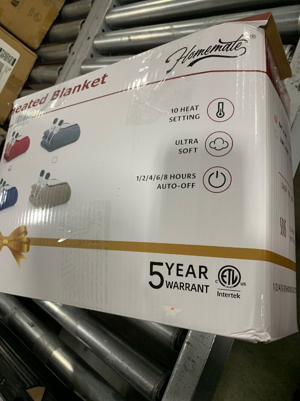 Photo 1 of Homemate Electric Blanket Queen Size - 84"x90" Heated Blanket Queen Size 1/2/4/6/8 Hours Auto-Off 10 Heat Levels Over-Heat Protection Soft Flannel Sherpa Queen ETL Certification