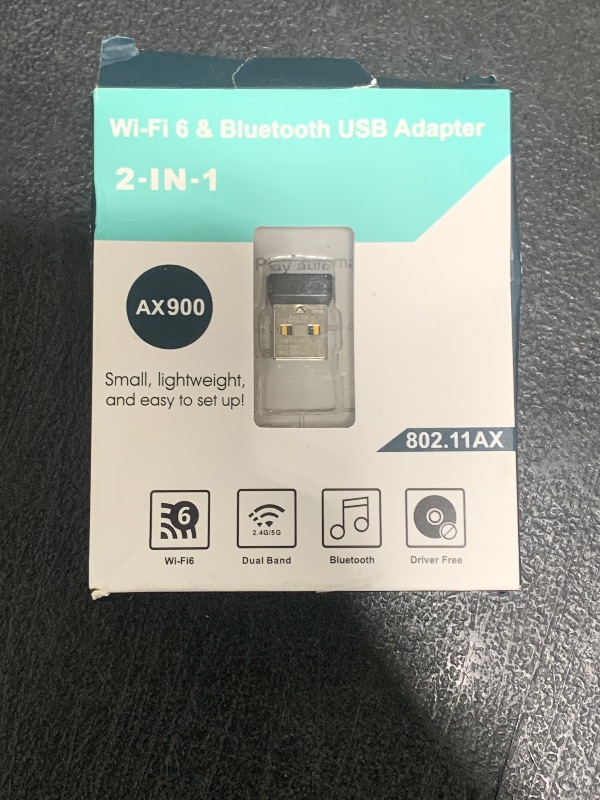 Photo 1 of WiFi Adapter for Desktop PC & Bluetooth 5.4 USB Adapter 2-in-1-900Mbps Dual Band (2.4/5GHz), 802.11ax Wireless, Plug-and-Play for PC/Laptop/Printers (Win 10/11)