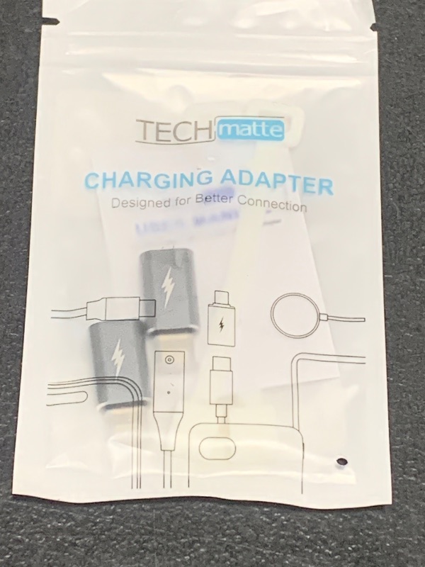 Photo 1 of TechMatte Female USB C to Male Lightning Adapter 2 Pack 2.2A Charging Data Transfer, Compatible with iPhone 14, 13, 12, 11 Xs SE iPad iPod AirPods, Not for Audio Headphones/OTG Android Anti-Lost, Grey