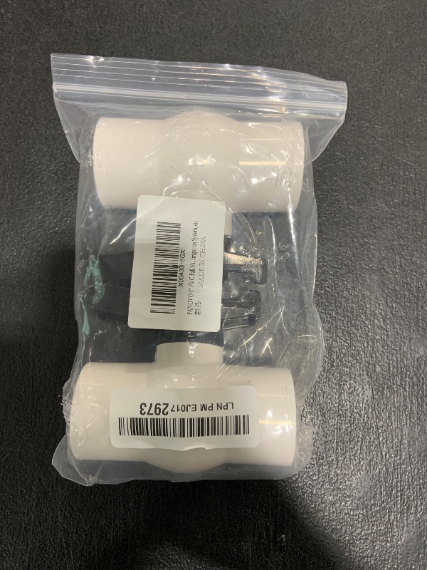 Photo 1 of FANOVO 1 inch PVC Ball Valve, 2pcs Slip PVC Shut Off Water Valves with Double Socket Full Flow Port, Schedule 40 Plastic Control Valve, Using for Commercial?Swimming Pool, Irrigation System