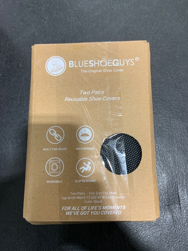 Photo 1 of Blue Shoe Guys Professional Grade Reusable Boot & Shoe Covers Booties | 4 Pack 2 Pairs | Non-Slip, Waterproof, Recyclable for Indoor & Outdoor Protection