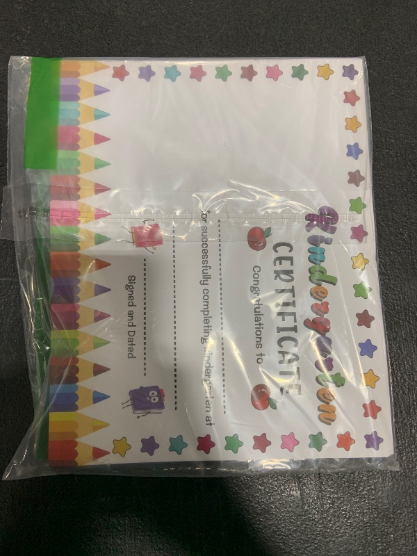 Photo 1 of SICOHOME Kindergarten Certificates Preschool Diploma - 36pcs Preschool Kindergarten Diplomas Students Teachers Preschool Graduation Supplies for Kids Students Teachers 8" x 10" 36 Diplomas Per Pack