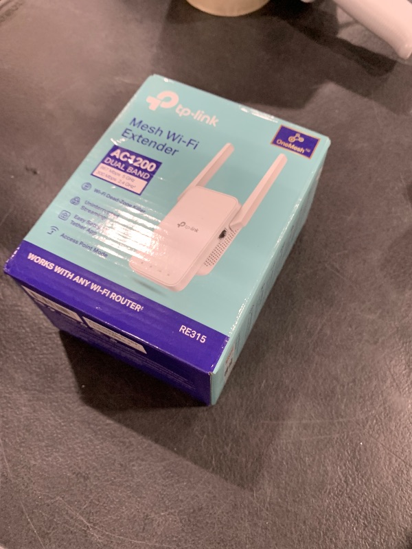 Photo 1 of TP-Link AC1200 WiFi Extender, 2024 Wirecutter Best WiFi Extender, 1.2Gbps home signal booster, Dual Band 5GHz/2.4GHz, Covers Up to 1500 Sq.ft and 30 Devices ,support Onemesh, One Ethernet Port (RE315)