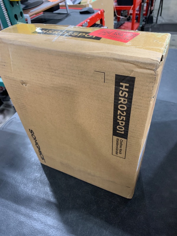 Photo 1 of SONGMICS Clothes Rack with Wheels, Clothing Rack for Hanging Clothes, 25.4mm Metal Garment Rack with Dense Mesh Storage Shelf, 110 lb Load Capacity, 2 Brakes, Pink UHSR025P01