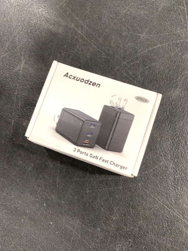 Photo 1 of [2 Pack] USB C Charger Block 160W, 3-Port GaN Super Fast Charger, Dual 65W Type C Charging Block, Foldable QC3.0 Laptop Fast Charging for MacBook, iPhone, Samsung, Galaxy, iPad, Android, White