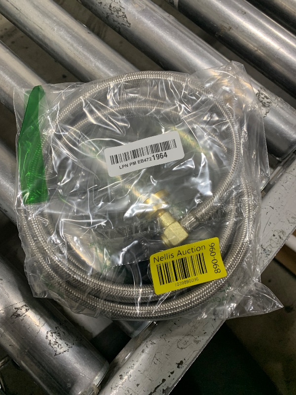 Photo 1 of GasXpert Pros 6ft Propane Hose Adapter 1lb to 20lb with Gauge, LP Tank Gas Line, 1 lb to 20 lb Propane Tank Converter Fit for Weber Q Grill/Coleman Travel Stove/Blackstone 17"&22" Griddle/Buddy Heater