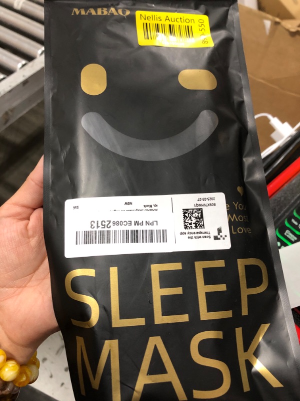 Photo 1 of MABAO Sleep Mask for Side Sleeper, Eye Mask for Sleeping Women Men, 3D Contoured Cup No Eye Pressure 100% Light Blocking Sleeping Mask with Adjustable Strap Night Blindfold Flight, Travel, Nap, Black