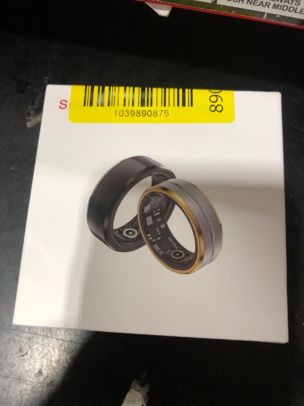 Photo 1 of GenXenon Fitness Tracker Smart Ring,Step Counter,Heart Rate Blood Oxygen Sleep Tracker Health Ring, 6ATM Waterproof Long Battery Life Smart Rings Compatible with iOS & Android ? Black US8?
