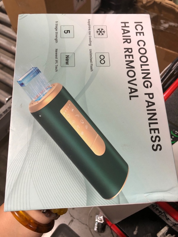 Photo 1 of YOEYOU Laser hair removal, Laser hair removal for Women, IPL Laser Hair Removal with Nearly Painless Sapphire Ice-cooling, 20J MAX Energy and 5 Levels & 5 Modes, Visible Results in 3 Weeks Green