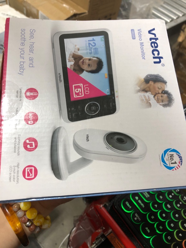 Photo 1 of VTech VM350 Baby Monitor, 5" Screen, 1000ft Long Range, Night Vision, 2-Way Talk, Lullabies, Secured Transmission No WiFi