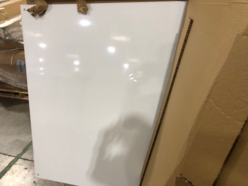 Photo 1 of Mifuro Magnetic Glass Whiteboard?96"x48" Wall Mounted Frameless Dry Erase Board for Office, Home & School White