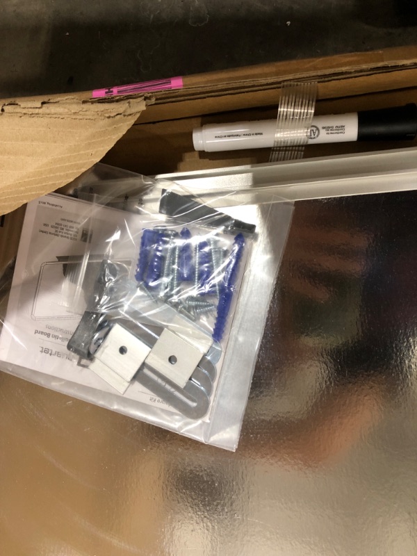 Photo 1 of Quartet Whiteboard, Dry Erase Board, Magnetic, 8' x 4', Nano-Clean Surface Resists Ink Stains, Accessory Tray and 1 Dry Erase Marker, Silver Aluminum Frame (SM538)
