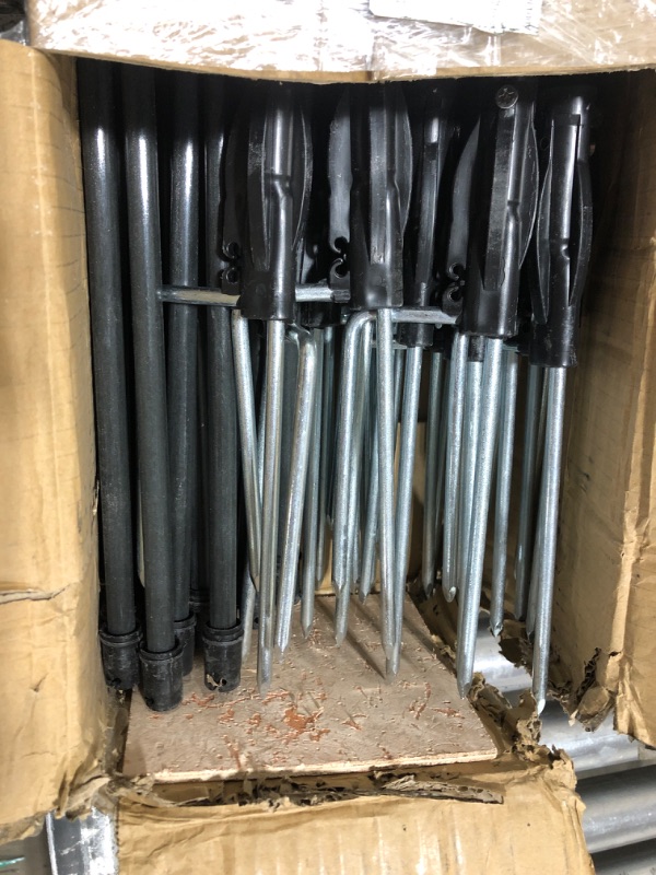 Photo 1 of 76 Inches High Fiberglass Step-in Electric Fence Portable Posts with Double Spikes - 40 Posts Come with 200 Clips for Horse,Deer,Flying Chicken etc.and Animals Fence,Snow Fence,Garden Protection