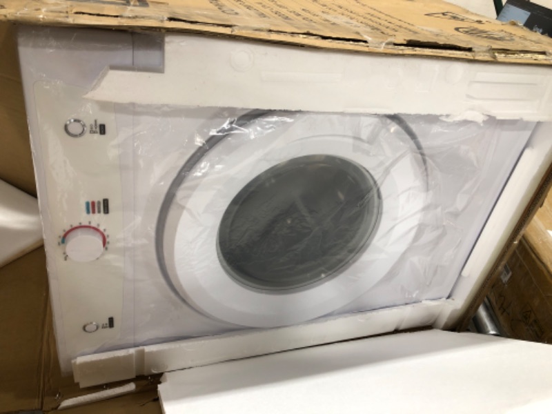 Photo 1 of Euhomy Dryer, 3.5 Cu. Ft. 1500W Clothes Dryer, Stainless Steel Tumble Dryer with Exhaust Hose for Home, Apartment, Dorm, White