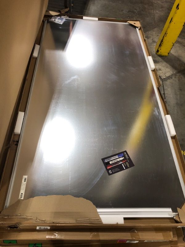 Photo 1 of Quartet Whiteboard, Dry Erase Board, Magnetic, 8' x 4', Nano-Clean Surface Resists Ink Stains, Accessory Tray and 1 Dry Erase Marker, Silver Aluminum Frame (SM538)