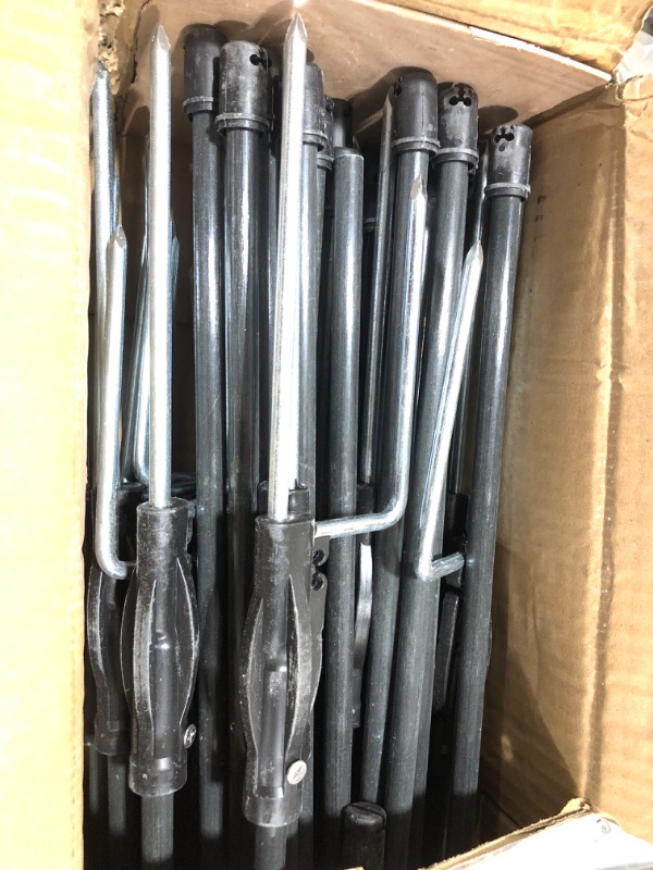 Photo 1 of 76 Inches High Fiberglass Step-in Electric Fence Portable Posts with Double Spikes - 40 Posts Come with 200 Clips for Horse,Deer,Flying Chicken etc.and Animals Fence,Snow Fence,Garden Protection