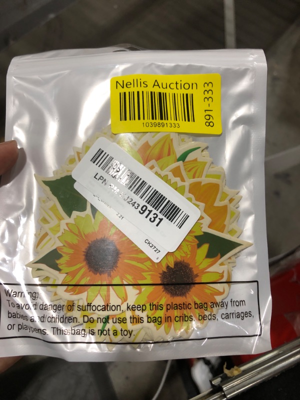Photo 1 of Sunflower Decals Waterproof Vinyl Adhesive Flower Stickers for Car Bumper, Window, Laptop & Classroom Decoration - 8 Pieces