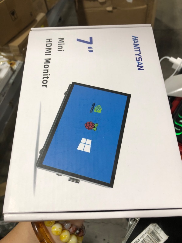 Photo 1 of HAMTYSAN Upgraded Version 7'' Raspberry Pi Screen HDMI Monitor 800x480 LCD Screen Mini Small Monitor for Raspberry Pi 4/3/2/Zero/B/B+ Win11/10/8/7 (Non-Touch), Dual Speakers, Driver Free