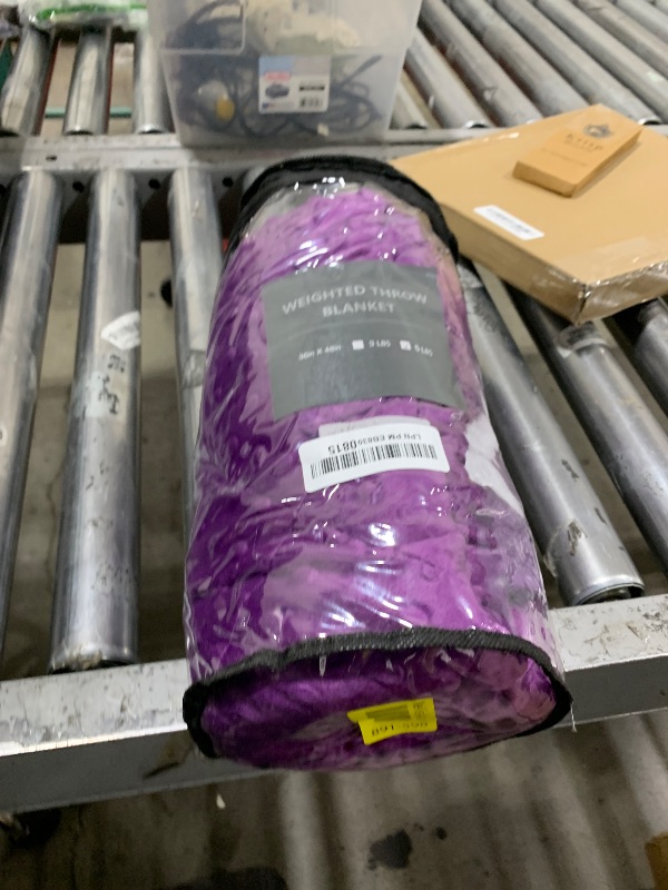 Photo 1 of yescool Weighted Blanket Kids 5 lb Purple Cooling Weighted Throw Blanket Minky Plush Heavy Blankets Microfiber Small Blankets Fleece Warm Weighted Comforter, 36 * 48in