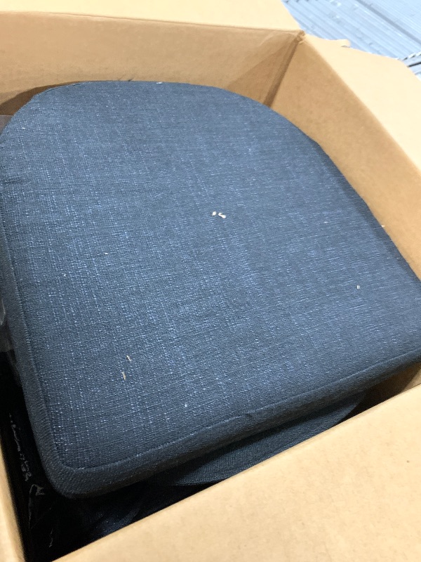 Photo 1 of HOMELYSIAN Chair Cushions for Dining Chairs, Non Slip Chair Pads with Ties and Washable Covers, Memory Foam Kitchen Chair Cushions Set of 6, 16"X16"X2.5", Black