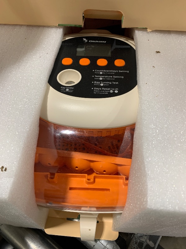 Photo 1 of [2024 Upgrade] 25 Egg Incubator, Automatic Egg Turner with Thermometer Seat and Humidity Control, Egg Candler, 360° View with Clear Window, Incubators for Hatching Chicks (Sunlit Orange)