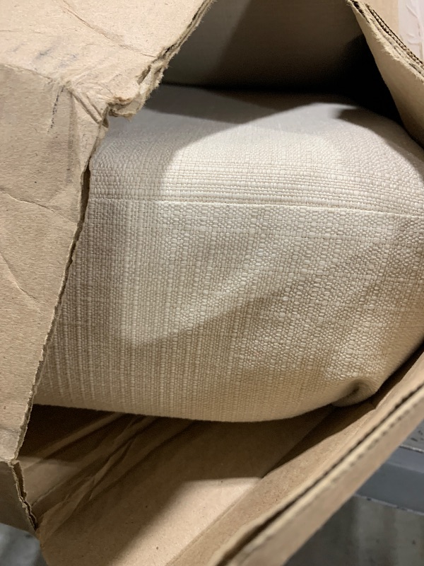 Photo 1 of Favoyard Outdoor Chair Cushion 24 x 24 x 4 Inch Rainproof & 3-Year Fade Resistant Patio Furniture Cushions with Removable Cover and Adjustable Ties for Garden Sofa Couch Pads Set of 2, Beige