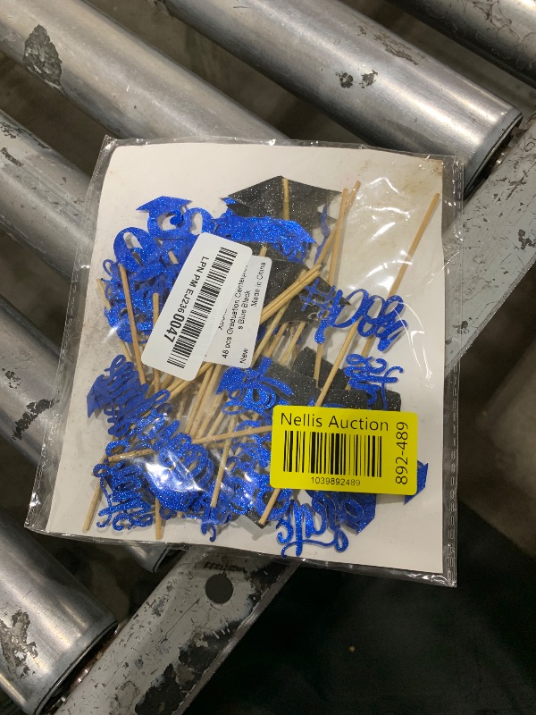 Photo 1 of STARSIDE Graduation Cake Toppers,48 PACK Cupcake Toppers,Blue and Black Graduation Cake Decoration for 2025 Grad