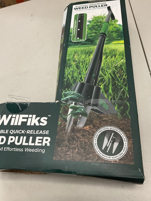 Photo 1 of Puller Tool with Long Adjustable Handle (36", 40", & 45"), Quick-Release Weed Ejector Mechanism, Lightweight Aluminum Stand-Up Heavy Duty Weed Remover, 4-Claw Head & Foot Pedal for Easy Weeding