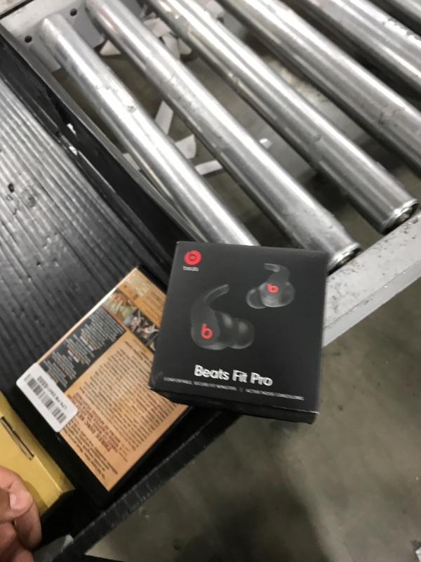 Photo 1 of Beats Fit Pro - True Wireless Noise Cancelling Earbuds - Apple H1 Headphone Chip, Compatible with Apple & Android, Class 1 Bluetooth, Built-in Microphone, 6 Hours of Listening Time - Beats Black