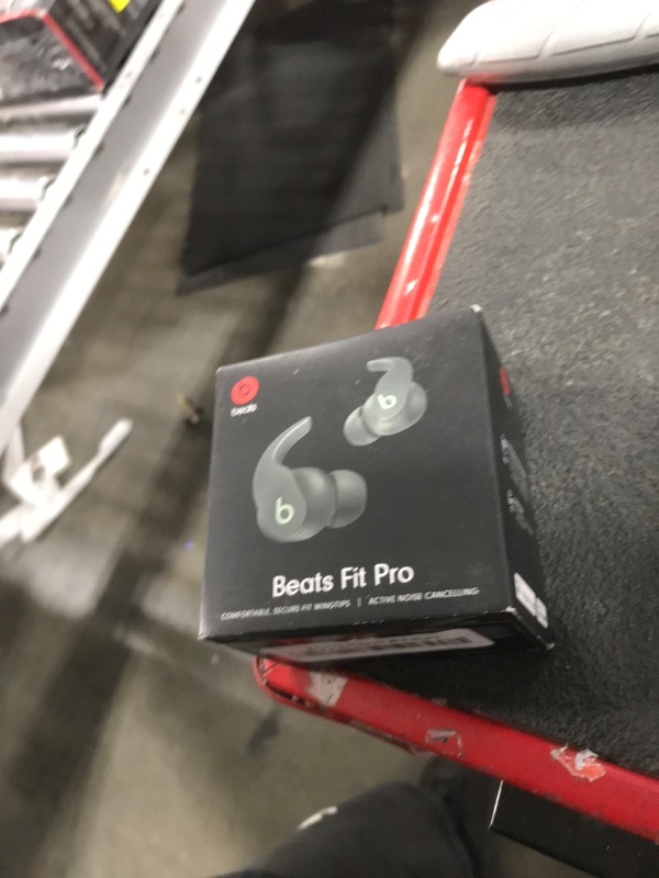 Photo 1 of Beats Fit Pro - True Wireless Noise Cancelling Earbuds - Apple H1 Headphone Chip, Compatible with Apple & Android, Class 1 Bluetooth®, Built-in Microphone, 6 Hours of Listening Time – Sage Gray