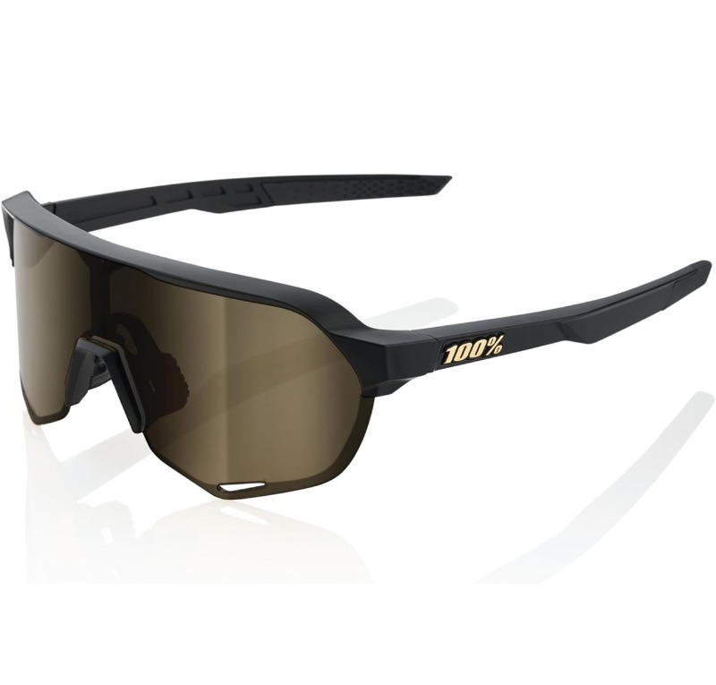 Photo 1 of 100% S2 Sport Performance Cycling Sunglasses (Matte Black - Soft Gold Mirror Lens)