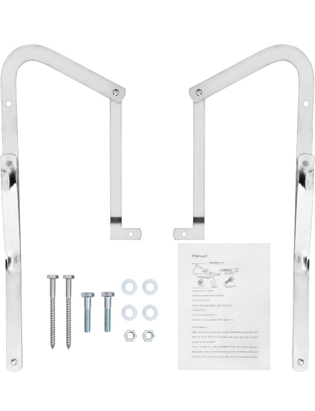 Photo 1 of 55-1 Attic Ladder Spreader Hinge Arms Compatible with Werner Models Mk 1 Thru Mk 3, A2208 A2210 A2508 A2510 W2208 W2210 W2508 W2510 WH2208 WH2210 WH2508 WH2510 WH3008 WH3010, MFG 2006 and Older
