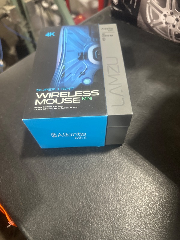 Photo 1 of Lamzu Atlantis Mini 4K Wireless Gaming Mouse, Ultra Lightweight 51g, 26000 DPI, Symmetrical, Mechanical Switch, Silver TTC Encoder, PAW3395 Sensor, MCU Nordic 52840-4k Dongle Included